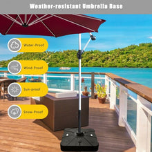 Load image into Gallery viewer, 220 lbs Offset Patio Umbrella Base with Wheels Sand Water Filled