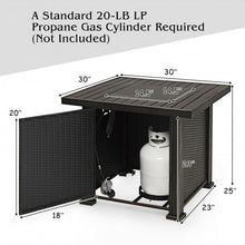 Load image into Gallery viewer, 30" 50000 BTU Square Propane Gas Fire Pit Table