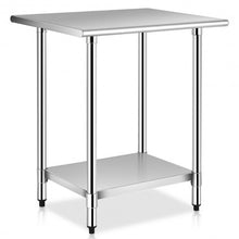 Load image into Gallery viewer, 24" x 30" Stainless Steel Commercial Kitchen Work Prep Table