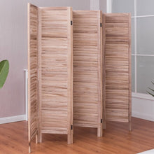 Load image into Gallery viewer, 6 Panels Classic Venetian Wooden Slat Room Screen-Brown