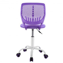 Load image into Gallery viewer, Adjustable Office Task Desk Armless Chair-Purple