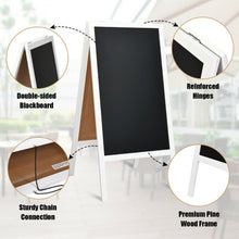 Load image into Gallery viewer, A-Frame Chalkboard Sign with Eraser & Chalk-White
