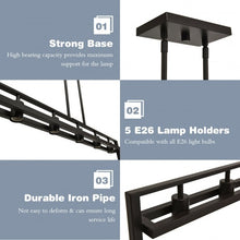 Load image into Gallery viewer, 5-Lights Pendant Lamp with Iron Square Lamp Shade