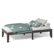 Load image into Gallery viewer, Twin Size 14" Wooden Slats Bed Mattress Frame-Brown