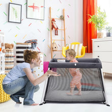 Load image into Gallery viewer, Portable Lightweight Baby Playpen Playard with Travel Bag-Dark Gray