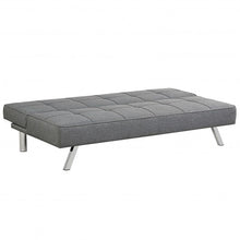 Load image into Gallery viewer, Convertible Futon Sofa Bed Adjustable Sleeper with Stainless Steel Legs