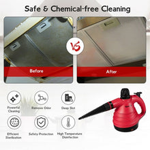 Load image into Gallery viewer, 1050W Portable Multipurpose Pressurized Handheld Steam Cleaner-Red