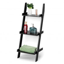 Load image into Gallery viewer, 3 Tier Leaning Rack Wall Ladder Book Shelf Bookcase Storage Display Multipurpose