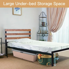 Load image into Gallery viewer, Metal Bed Frame Foundation with Headboard-Twin Size
