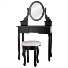 Load image into Gallery viewer, Vanity Makeup Table Set Bedroom Furniture with Padded Stool