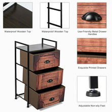 Load image into Gallery viewer, 3 Drawer Fabric Dresser Storage Tower Nightstand