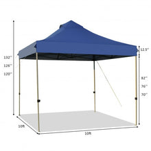 Load image into Gallery viewer, 10' x 10' Portable Pop Up Canopy Event Party Tent Adjustable w/Roller Bag-Blue
