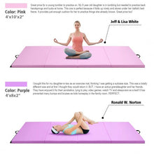 Load image into Gallery viewer, 4' x 10' x 2" Thick Folding Panel Aerobics Exercise Gymnastics Mat-Pink