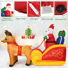Load image into Gallery viewer, 6 ft Waterproof Outdoor Inflatable Santa Double Deer with Sled