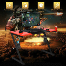 Load image into Gallery viewer, Computer Gaming Desk with Large Carbon Fiber Surface