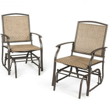 Load image into Gallery viewer, 2 pcs Patio Swing Single Glider Chair Rocking Seating