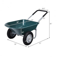 Load image into Gallery viewer, 2 Tire Wheelbarrow Garden Cart Heavy-duty Dolly Utility Cart