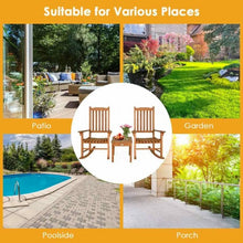Load image into Gallery viewer, 3 pcs Eucalyptus Rocking Chair Set with Coffee Table