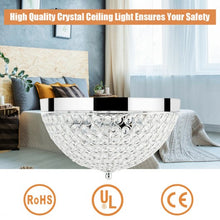 Load image into Gallery viewer, 3 Lights Living Room Crystal Ceiling Light Fixture