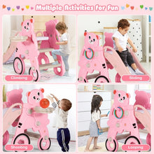 Load image into Gallery viewer, 4 in 1 Foldable Baby Slide Toddler Climber Slide PlaySet with Ball-Pink