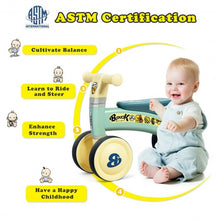 Load image into Gallery viewer, 4 Wheels Toddler Balance Bike No Pedal-Green