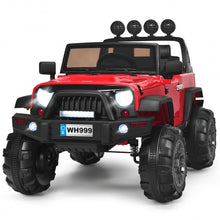 Load image into Gallery viewer, 12V Kids Spring Suspension Ride On Truck-Red