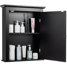 Load image into Gallery viewer, Bathroom Mirror Cabinet Wall Mounted Adjustable Shelf Medicine Storage-Black