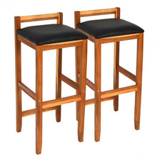 Load image into Gallery viewer, Set of 2 Acacia Solid Wood Counter Height Bar Stool