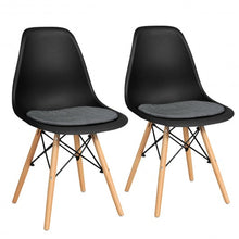 Load image into Gallery viewer, 2Pcs Dining Chair Mid Century Modern DSW Chair Furniture-Black