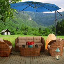 Load image into Gallery viewer, 10' Patio Outdoor Sunshade Hanging Umbrella-Blue