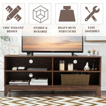 Load image into Gallery viewer, 58" Modern Entertainment Media Center Wood TV Stand-Walnut