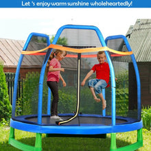 Load image into Gallery viewer, 7FT Kids Trampoline W/ Safety Enclosure Net
