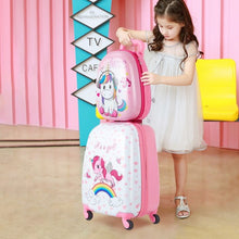 Load image into Gallery viewer, 2 Pcs Kids Luggage Set 12" Backpack and 16" Kid Carry on Suitcase with Wheels
