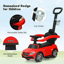 Load image into Gallery viewer, 3-in-1 Mercedes Benz Ride-on Toddler Sliding Car-Red
