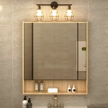 Load image into Gallery viewer, 3-Light Industrial Bathroom Vanity Cage Light Vintage Wall Lamp