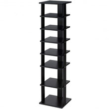 Load image into Gallery viewer, 7-Tier Shoe Rack Practical Free Standing Shelves Storage Shelves -Black