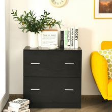 Load image into Gallery viewer, 2-Drawer Lateral File Cabinet with Lock for Office and Home-Black