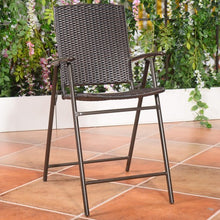 Load image into Gallery viewer, 4 pcs Rattan Wicker Folding Chairs