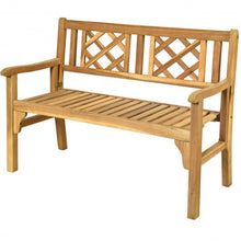 Load image into Gallery viewer, Patio Foldable Bench with Curved Backrest and Armrest