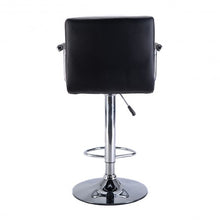 Load image into Gallery viewer, Set of 2 Bar Stool PU Leather Barstools Chair Adjustable Counter Swivel w/ Arm-brown