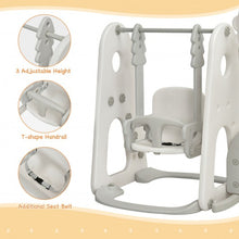 Load image into Gallery viewer, 6 in 1 Toddler Slide and Swing Set with Ball Games-White
