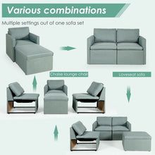 Load image into Gallery viewer, Convertible L-Shaped Sectional Sofa Couch with Reversible Chaise-Green