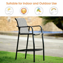 Load image into Gallery viewer, 4 PCS Counter Height Stool Patio Chair-Gray