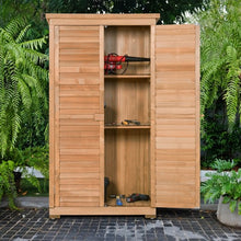Load image into Gallery viewer, 63" Tall Wooden Garden Storage Shed in Shutter Design