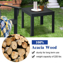 Load image into Gallery viewer, Wooden Square Patio Coffee Bistro Table-Black