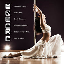 Load image into Gallery viewer, 45mm Portable Adjustable Spinning Stripper Pole