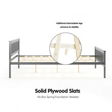 Load image into Gallery viewer, Full Size Wood Platform Bed with Headboard