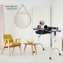 Load image into Gallery viewer, Manicure Nail Table Portable Station Desk Spa Beauty Salon Equipment Color-Black