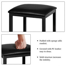 Load image into Gallery viewer, 3 Piece Counter Height Dining Set Faux Marble Table-White