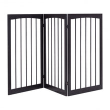 Load image into Gallery viewer, Folding Solid Wooden 3 Panel Free Standing Pet Fence